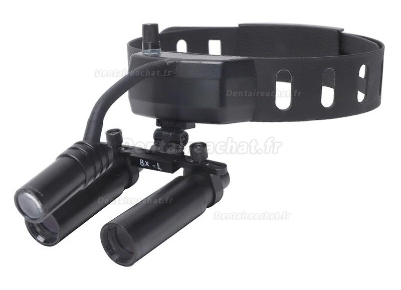Loupes binoculaires dentaires YUYO DY-005 8X + lampe frontale LED dentaire sans fil 3W